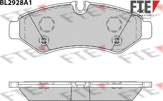 FTE BL2928A1 - Тормозные колодки, дисковые, комплект autosila-amz.com