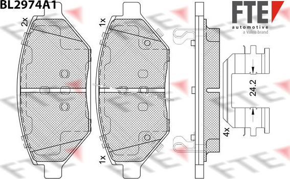 FTE 9011220 - Тормозные колодки, дисковые, комплект autosila-amz.com