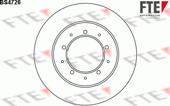 FTE 9072626 - Тормозной диск autosila-amz.com