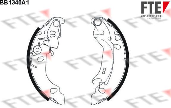 FTE BB1340A1 - Комплект тормозных колодок, барабанные autosila-amz.com