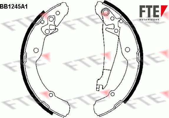 FTE BB1245A1 - Комплект тормозных колодок, барабанные autosila-amz.com
