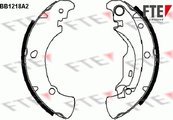 FTE 9100044 - Комплект тормозных колодок, барабанные autosila-amz.com