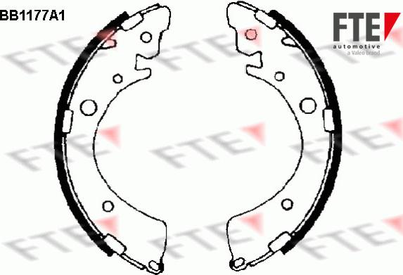 FTE 9100040 - Комплект тормозных колодок, барабанные autosila-amz.com