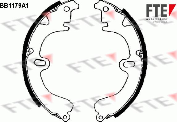 FTE 9100041 - Комплект тормозных колодок, барабанные autosila-amz.com