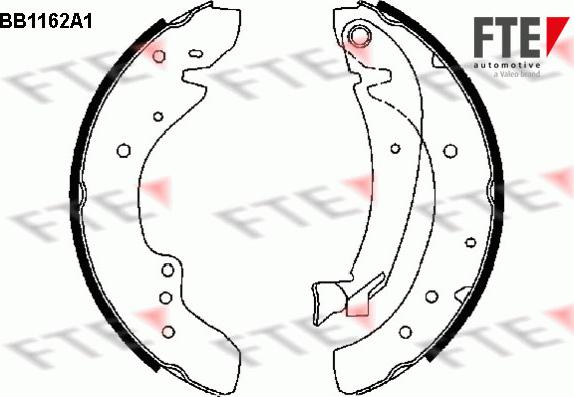 FTE BB1162A1 - Комплект тормозных колодок, барабанные autosila-amz.com