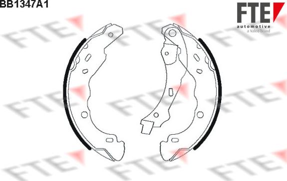 FTE BB1347A1 - Комплект тормозных колодок, барабанные autosila-amz.com