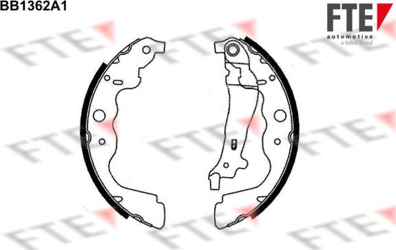 FTE BB1362A1 - Комплект тормозных колодок, барабанные autosila-amz.com