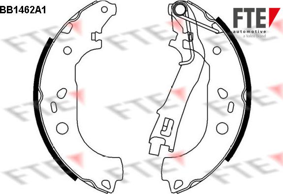 FTE BB1462A1 - Комплект тормозных колодок, барабанные autosila-amz.com