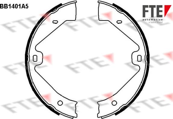 FTE BB1401A5 - Комплект тормозов, ручник, парковка autosila-amz.com