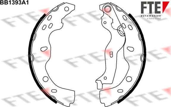FTE BB1393A1 - Комплект тормозных колодок, барабанные autosila-amz.com