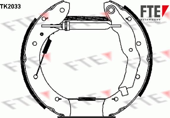 FTE TK2033 - Комплект тормозных колодок, барабанные autosila-amz.com