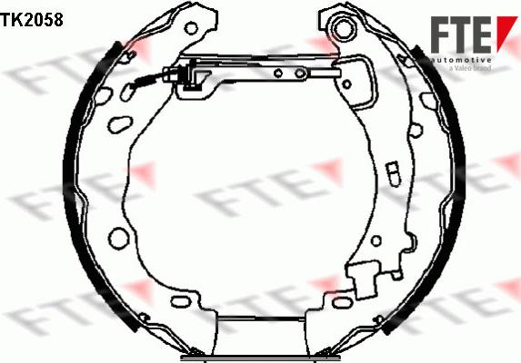 FTE TK2058 - Комплект тормозных колодок, барабанные autosila-amz.com