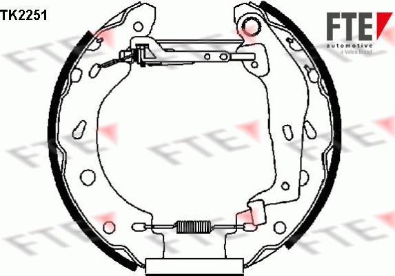 FTE TK2251 - Комплект тормозных колодок, барабанные autosila-amz.com