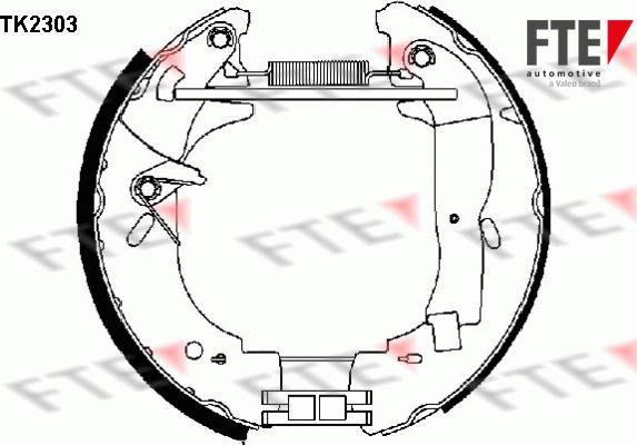 FTE 9110025 - Комплект тормозных колодок, барабанные autosila-amz.com