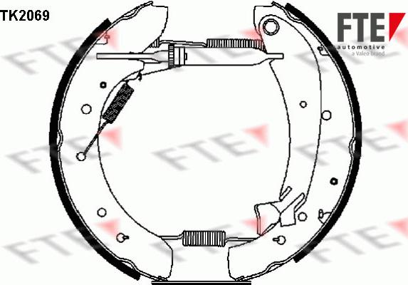 FTE TK2069 - Комплект тормозных колодок, барабанные autosila-amz.com