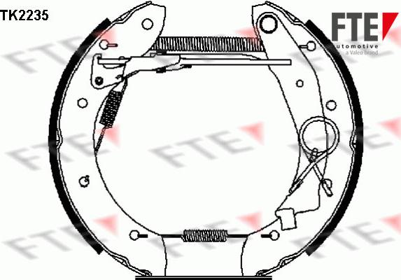 FTE 9110022 - Комплект тормозных колодок, барабанные autosila-amz.com