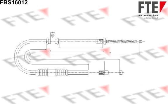 FTE FBS16012 - Тросик, cтояночный тормоз autosila-amz.com