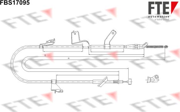 FTE 9250477 - Тросик, cтояночный тормоз autosila-amz.com