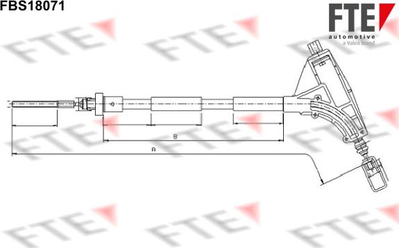 FTE FBS18071 - Тросик, cтояночный тормоз autosila-amz.com