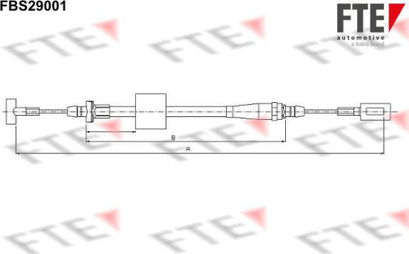FTE FBS29001 - Тросик, cтояночный тормоз autosila-amz.com