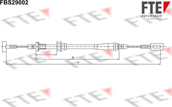 FTE FBS29002 - Тросик, cтояночный тормоз autosila-amz.com