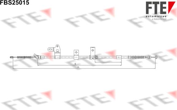 FTE FBS25015 - Тросик, cтояночный тормоз autosila-amz.com