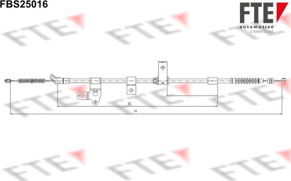 FTE FBS25016 - Тросик, cтояночный тормоз autosila-amz.com