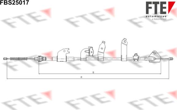 FTE FBS25017 - Тросик, cтояночный тормоз autosila-amz.com