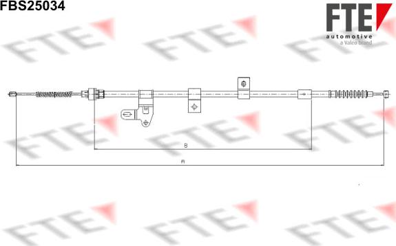 FTE FBS25034 - Тросик, cтояночный тормоз autosila-amz.com