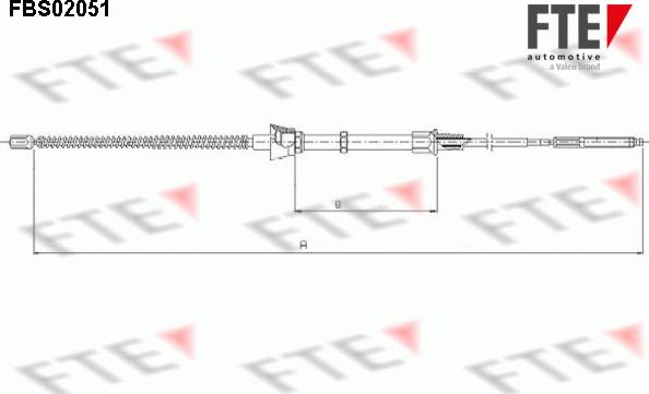 FTE FBS02051 - Тросик, cтояночный тормоз autosila-amz.com