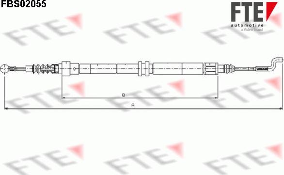 FTE FBS02055 - Тросик, cтояночный тормоз autosila-amz.com
