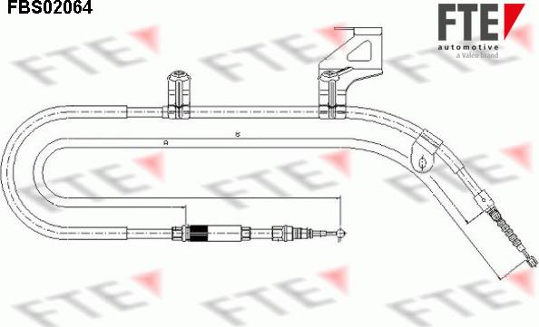 FTE 9250066 - Тросик, cтояночный тормоз autosila-amz.com