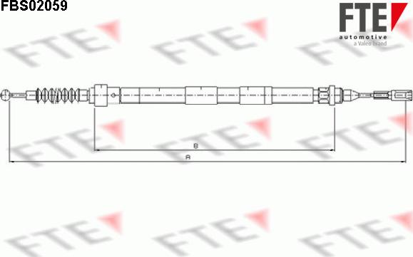 FTE FBS02059 - Тросик, cтояночный тормоз autosila-amz.com