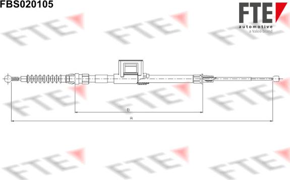 FTE FBS020105 - Тросик, cтояночный тормоз autosila-amz.com