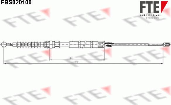 FTE FBS020100 - Тросик, cтояночный тормоз autosila-amz.com