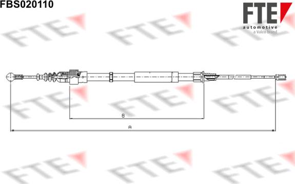 FTE FBS020110 - Тросик, cтояночный тормоз autosila-amz.com