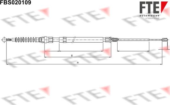 FTE FBS020109 - Тросик, cтояночный тормоз autosila-amz.com