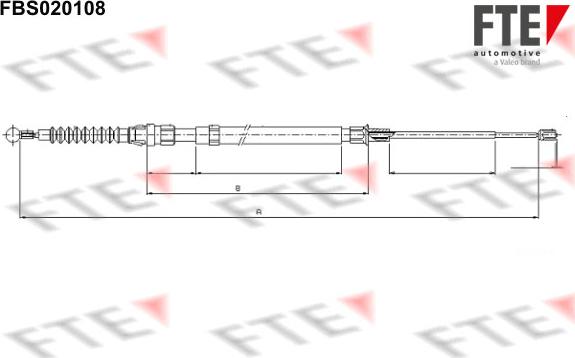 FTE FBS020108 - Тросик, cтояночный тормоз autosila-amz.com