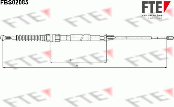 FTE FBS02085 - Тросик, cтояночный тормоз autosila-amz.com
