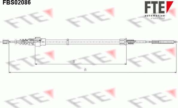 FTE 9250086 - Тросик, cтояночный тормоз autosila-amz.com