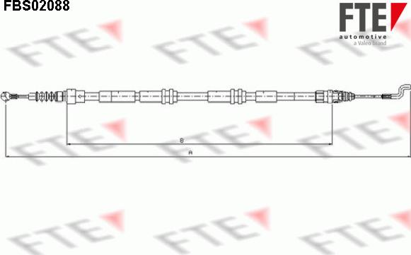 FTE FBS02088 - Тросик, cтояночный тормоз autosila-amz.com