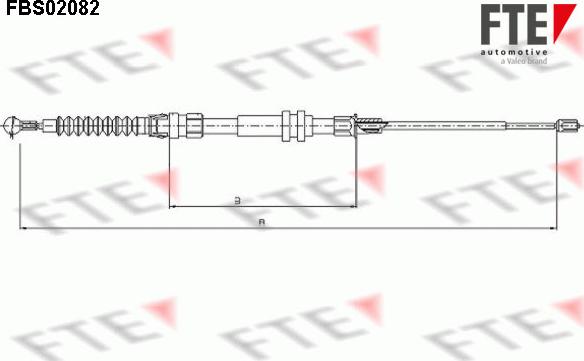 FTE 9250082 - Тросик, cтояночный тормоз autosila-amz.com