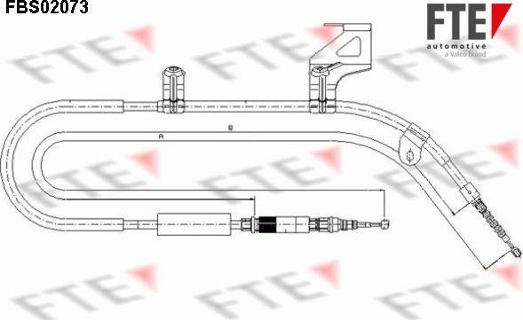 FTE FBS02073 - Тросик, cтояночный тормоз autosila-amz.com