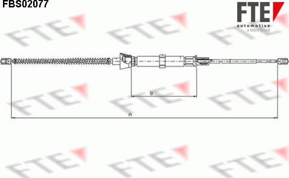 FTE FBS02077 - Тросик, cтояночный тормоз autosila-amz.com