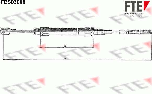 FTE 9250104 - Тросик, cтояночный тормоз autosila-amz.com