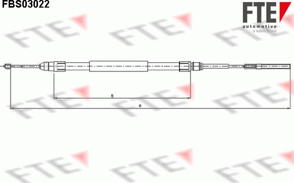 FTE FBS03022 - Тросик, cтояночный тормоз autosila-amz.com