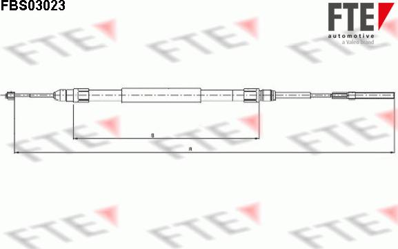 FTE FBS03023 - Тросик, cтояночный тормоз autosila-amz.com