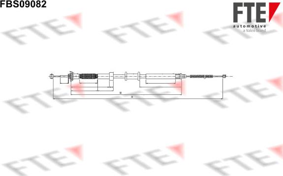 FTE 9250302 - Тросик, cтояночный тормоз autosila-amz.com