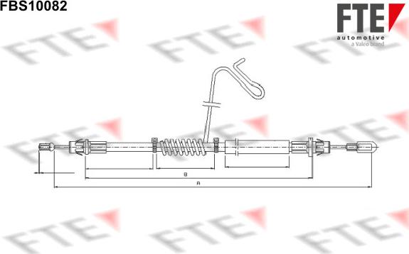 FTE 9250373 - Тросик, cтояночный тормоз autosila-amz.com