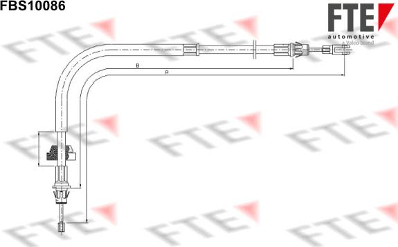 FTE FBS10086 - Тросик, cтояночный тормоз autosila-amz.com